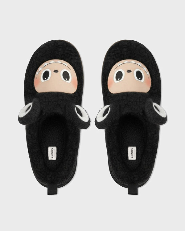 WOMEN’S KIRA SLIPPERS BLACK “LABUBU”