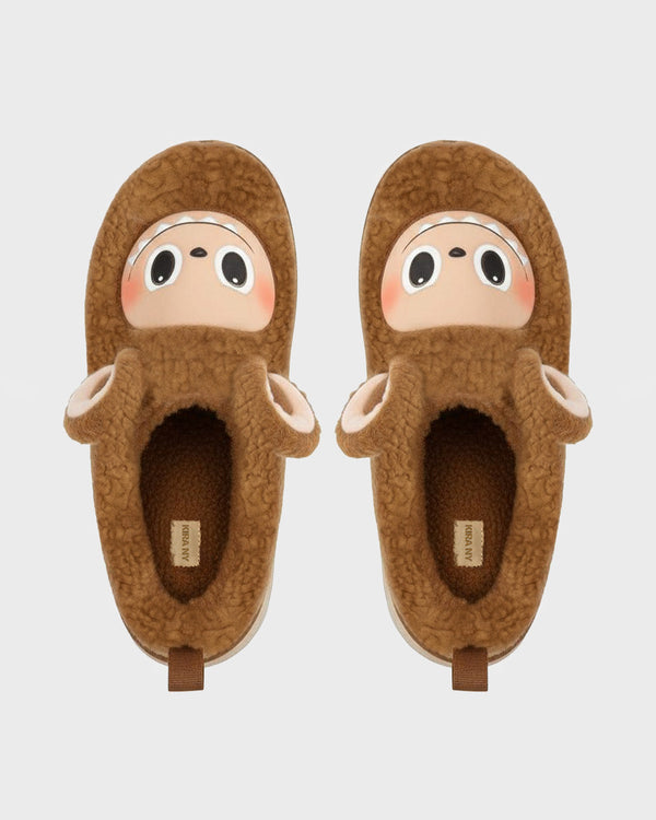 WOMEN’S KIRA SLIPPERS BROWN “LABUBU”